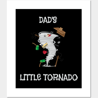 Cute Dad's Little Tornado Kids Posters and Art